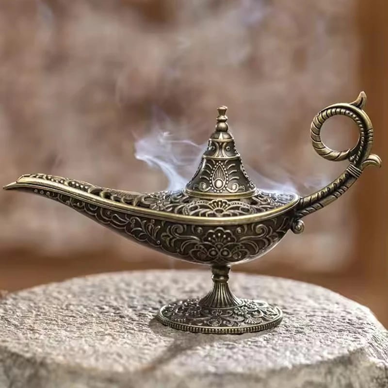 Quemador De Incienso Árabe Estilo Lámpara Antigua Metal Portavelas Decorativo Vintage Home Decor